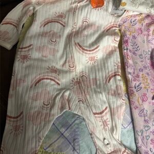 Disney Pink and White Cloud Pajama Set